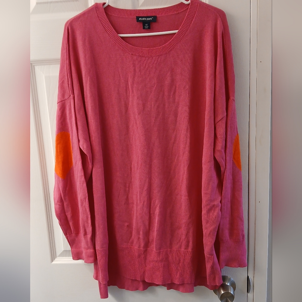 Studio Park Oversized Tunic Sweater - Size 1X